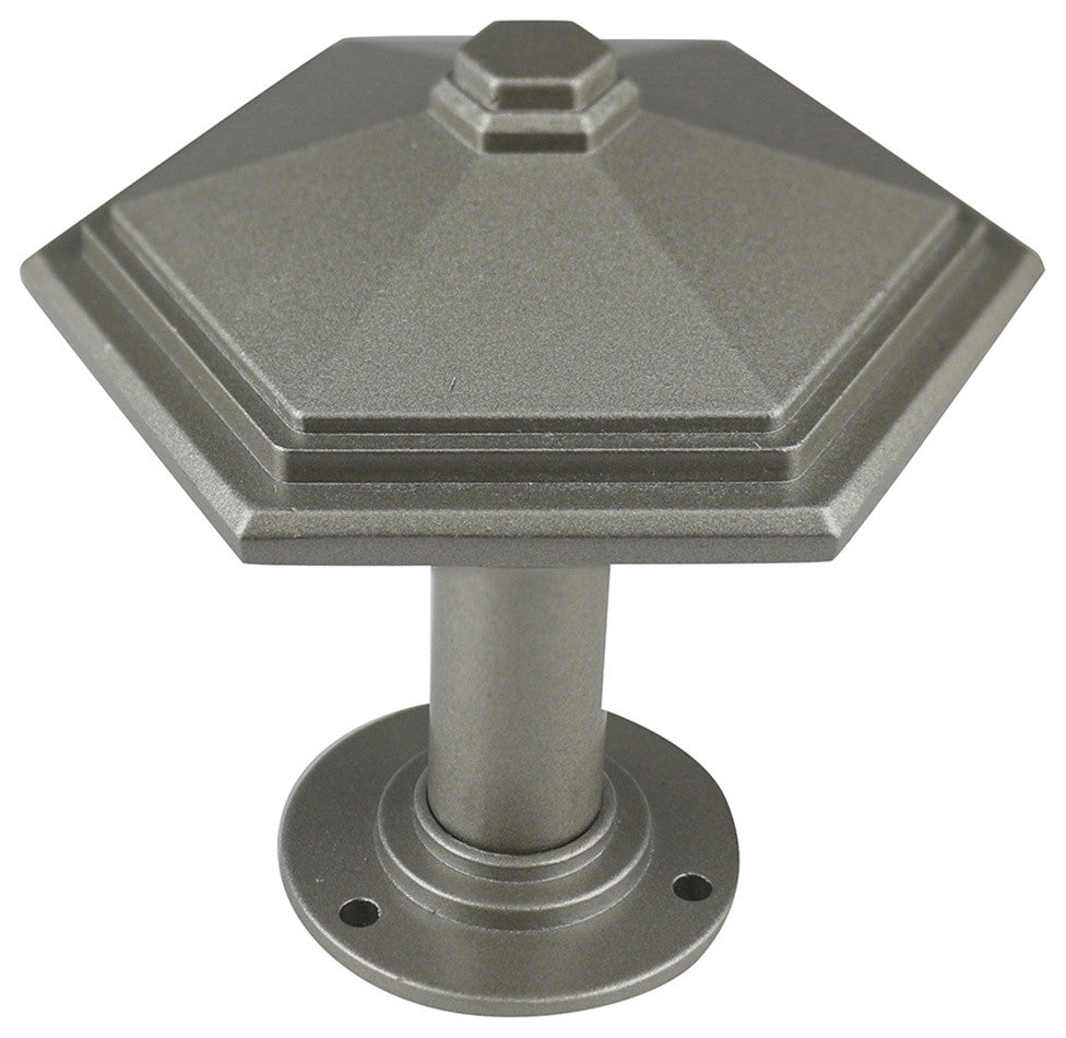 Esagono Metal Drapery Medallion Holdback, Pewter