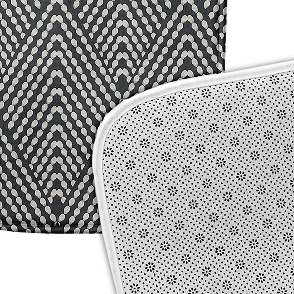 24" x 17" Lifeflor Diamond Bathmat, Pepper