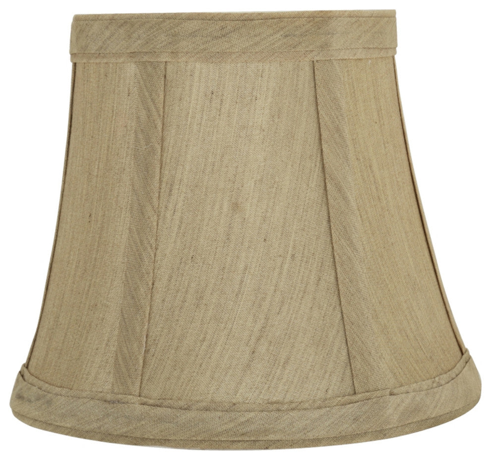 30391-6 Small Bell  Chandelier Clip On Lamp Shade Beige 4"x6"x5"