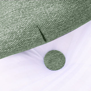 WOWMAX Backrest Wedge Reading Pillow Headboard Linen Blend Lime Green, 76x20x8