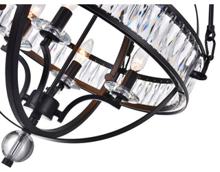 Arkansas 4 Light Chandelier With Black Finish