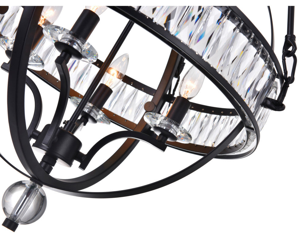 Arkansas 4 Light Chandelier With Black Finish