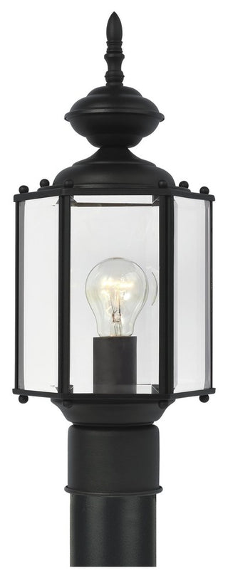 Generation Lighting Lighting 1-Light Outdoor Post Lantern, Black