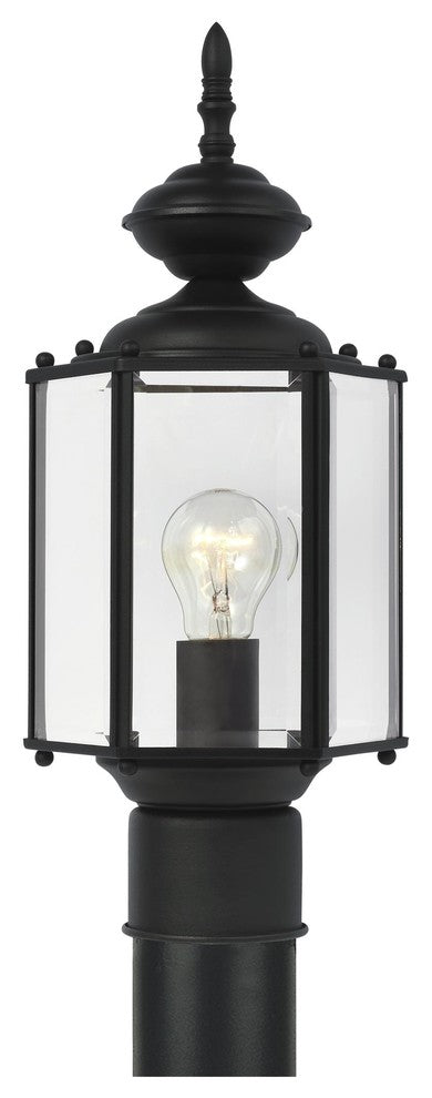 Generation Lighting Lighting 1-Light Outdoor Post Lantern, Black