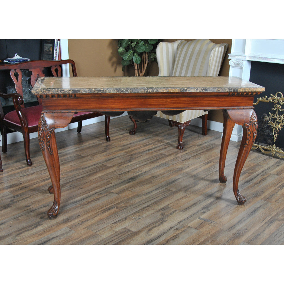 NVIN0241 Large Faux Marble Top Console