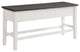 Picket House Furnishings Jamison Storage Counter Dining Bench in Gray