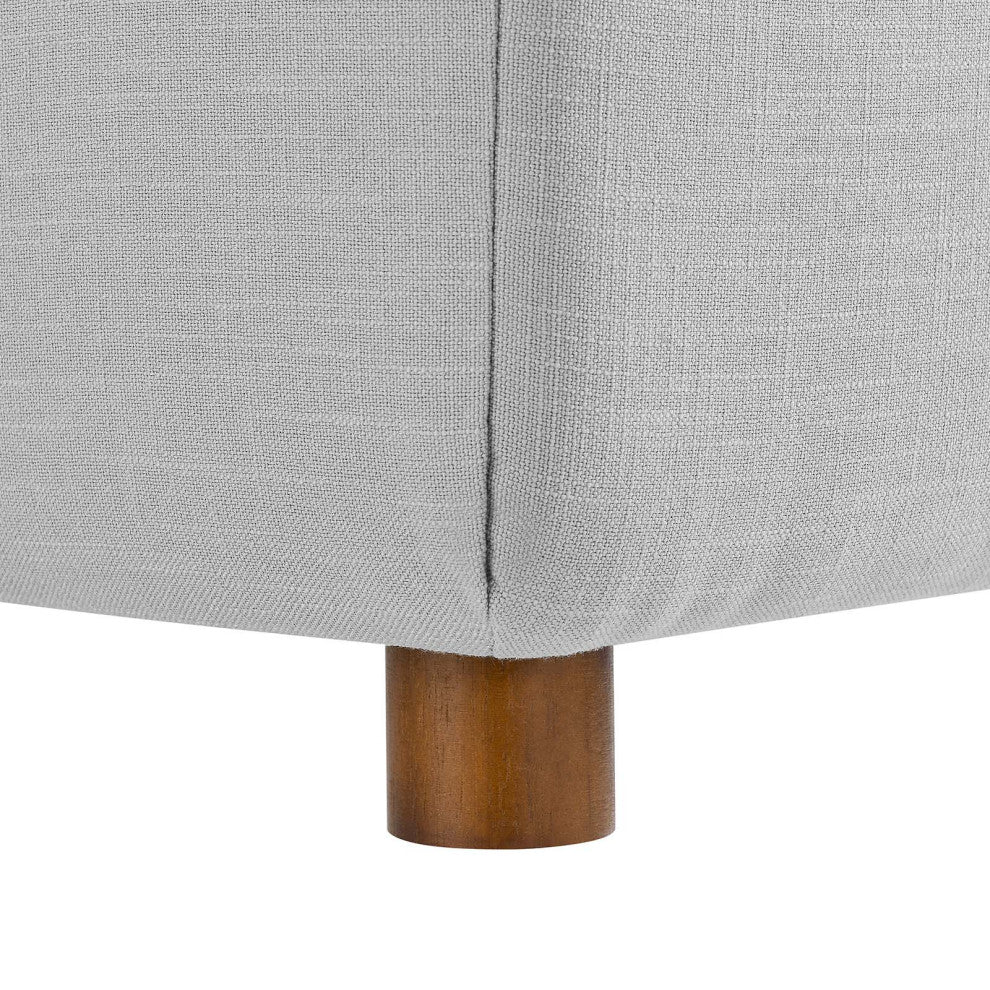 Commix Down Filled Overstuffed 5-Piece Armless Sectional Sofa, Light Gray