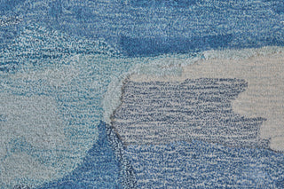 Ramiro R8921 Transitional/Industrial/Casual Rug, Blue/Ivory, 10'x14'