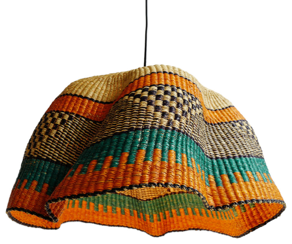 Bolga Wave Basket Light Pendant