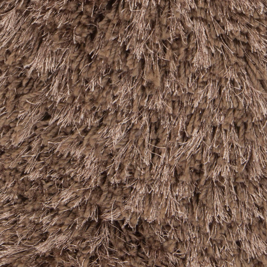 Elsa Hand woven Contemporary Shag Rug, Brown, Rectangular 5'x7'6