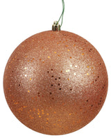 6" Rose Gold Sequin Ball Drilled 4/Bag