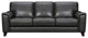 Bergen 87" Genuine Leather Square Arm Sofa, Pewter