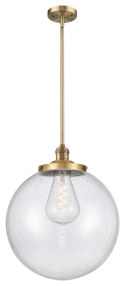 Beacon Pendant, Brushed Brass, Seedy