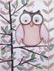 Marmont Hill, "1 Pink Owl" by Reesa Qualia Painting on Wrapped Canvas, 30x39