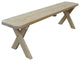 Cedar Cross-Leg Bench, Unfinished, 5 Foot
