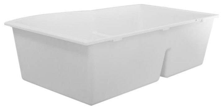 Nantucket Sinks PR6040-W-UM 60/40 Double Bowl Granite Composite White
