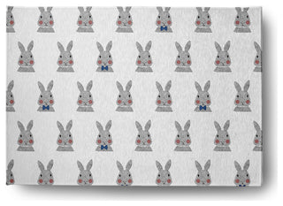 5' x 7' Bunny Fluffle Easter Chenille Indoor/Outdoor Rug