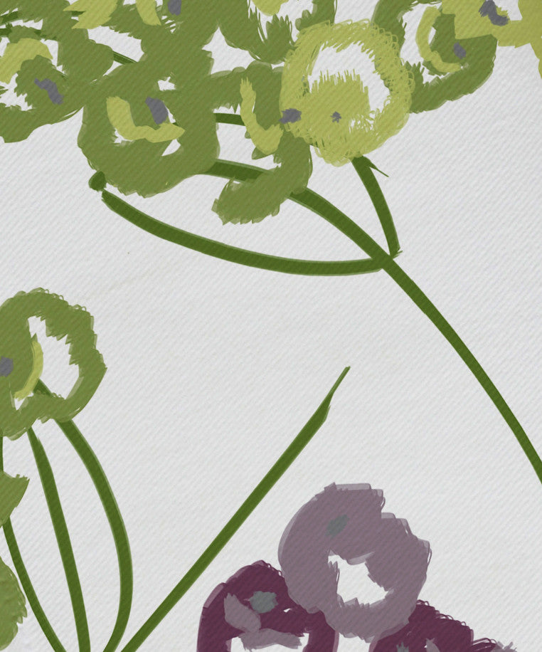 Hydrangeas, Floral Print Napkin, Purple, Set of 4