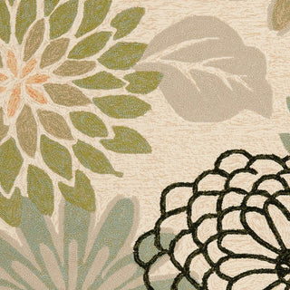 Safavieh Four Seasons Frs224A Floral Outdoor Rug, Beige/Green, 5'0"x7'0"