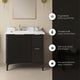 OVE Decors Gabi Single Sink Bathroom Vanity, Onyx Black, 36", Single Sink