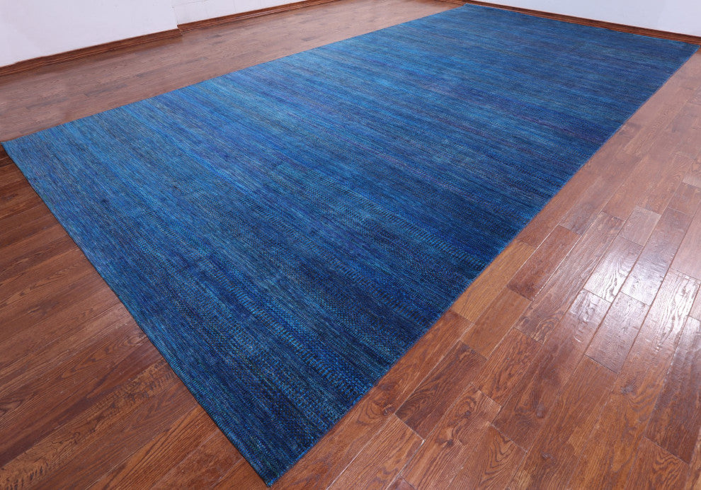 10' 0" X 20' 0" Super Savannah Gabbeh Hand Knotted Wool and Silk Rug Q8620