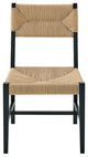 Side Dining Chair, Black Natural, Wood, Modern, Kitchen Cafe Bistro Hospitality