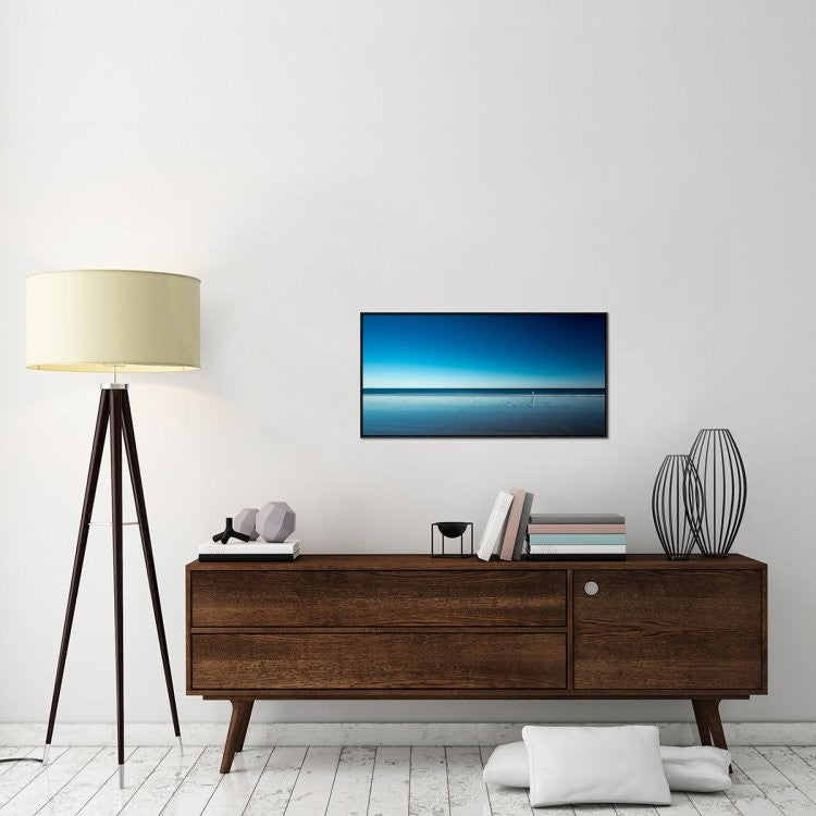 "The Blues" Framed Canvas Giclee by Harmeet Marwaha, 37x19"