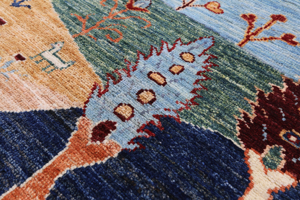 Handmade Tribal Persian Gabbeh Wool Rug 3' 4" X 5' 1" Q11340
