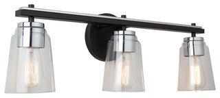 Essex - Bathroom Vanity - Black/Chrome - 3-Light