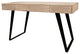 Sloane Solid Wood 3 Drawer Desk with Cast Iron Legs in Gray