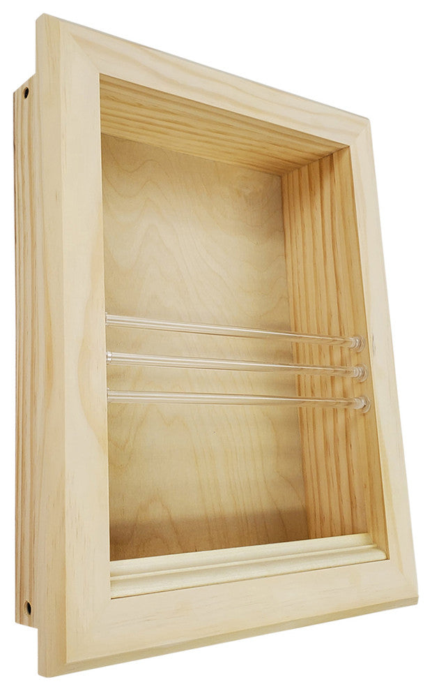 Montclair Recessed Magazine Rack, Unfinished