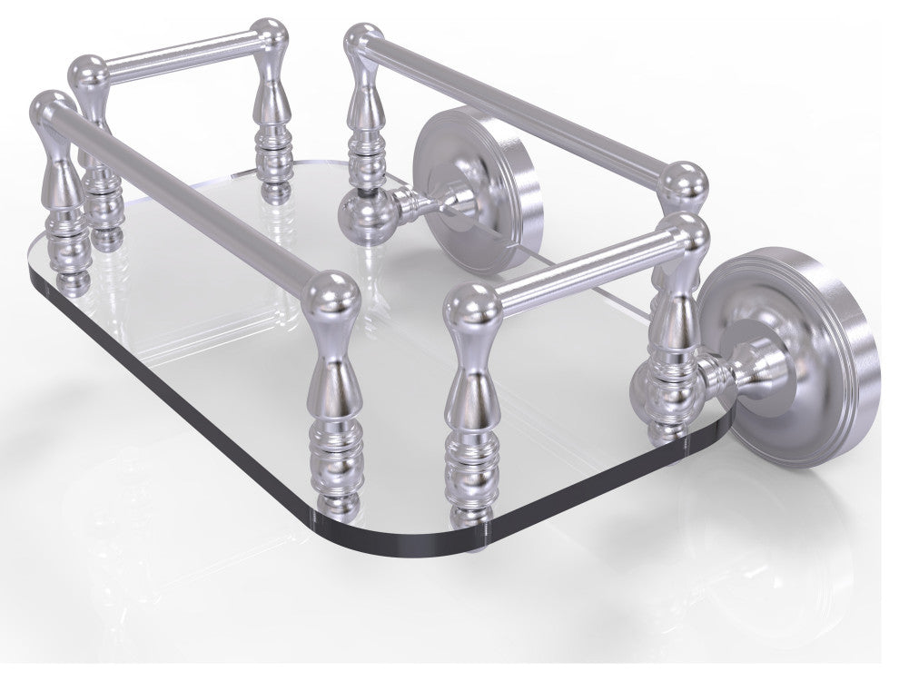 Prestige Regal Wall Mounted Glass Guest Towel Tray, Satin Chrome