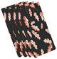 Wild Oak Leaves 19" Black Floral Print Napkin, Set of 4