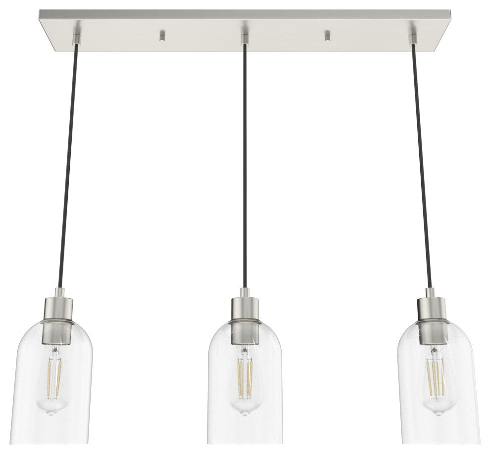 Hunter Lochemeade Brushed Nickel 3 Light Cluster Ceiling Light Fixture