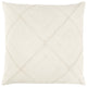 Ivory Pin Tuck Diamond Pattern Throw Pillow