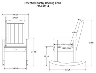 Essential Country Rocking Chair, Coastal Teak
