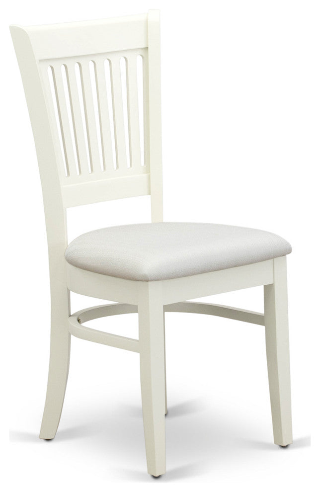 5-Pc Wood Dinette Set 4 Dining Chairs, Butterfly Leaf Table, Linen White