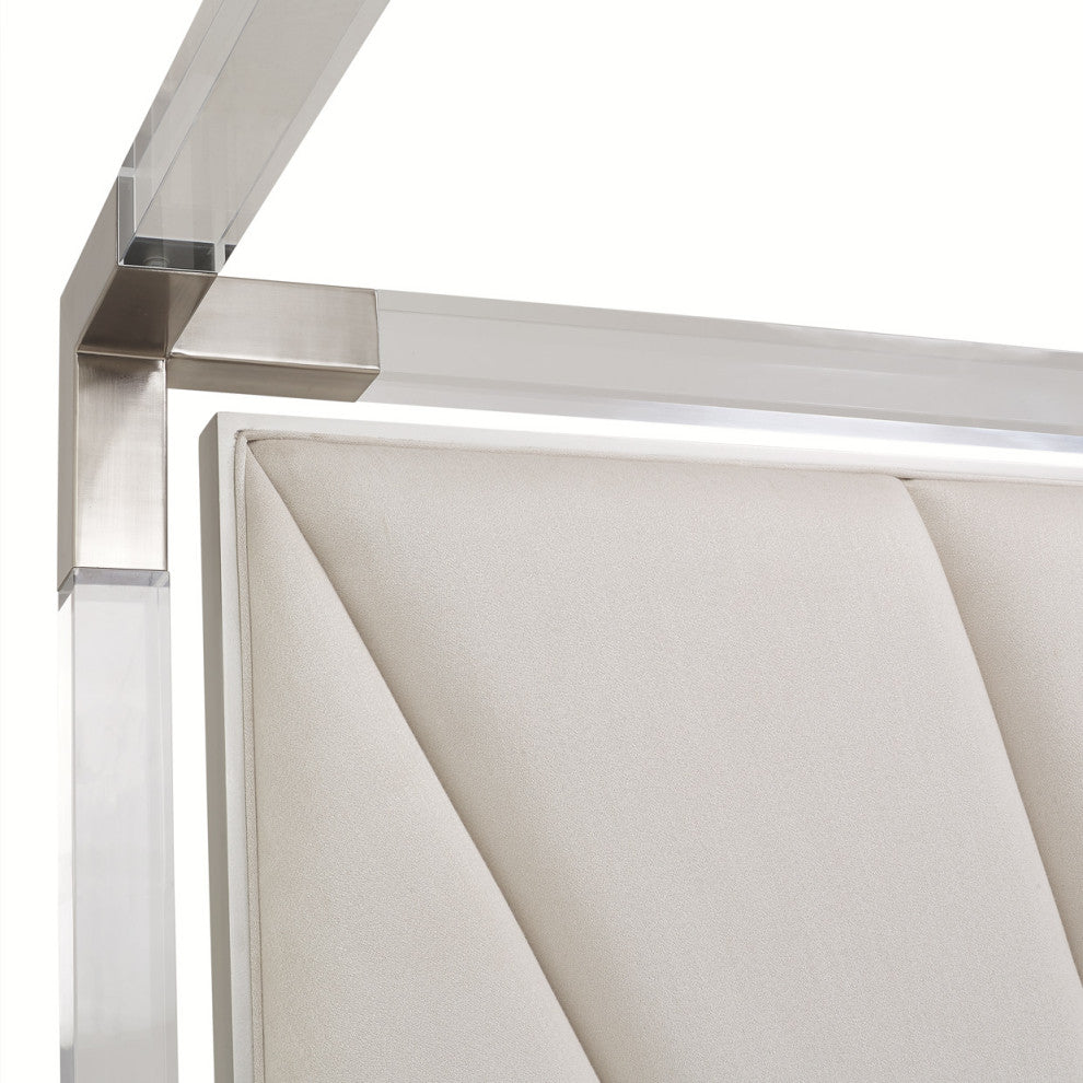 Penthouse Eastern King Canopy Bed, Ash Gray