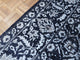 8x10 Hand Knotted Black Tone On Tone Wool & Silk Oriental Rug