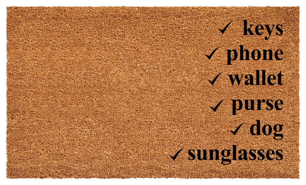 Calloway Mills Checklist Doormat, 24" X 36"
