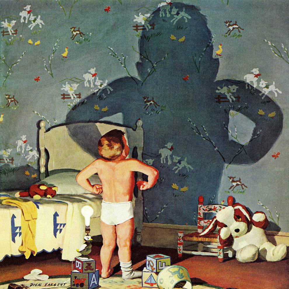 "Big Shadow, Little Boy" Print on Canvas by Richard Sargent