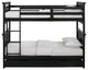 Calloway Twin over Twin Bunk Bed With Trundle, Antique Black