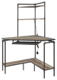 Acme Deliz Desk With USB Charging Dock Sand gray
