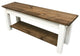 Olmsted Wood Bench With Shelf, 54"