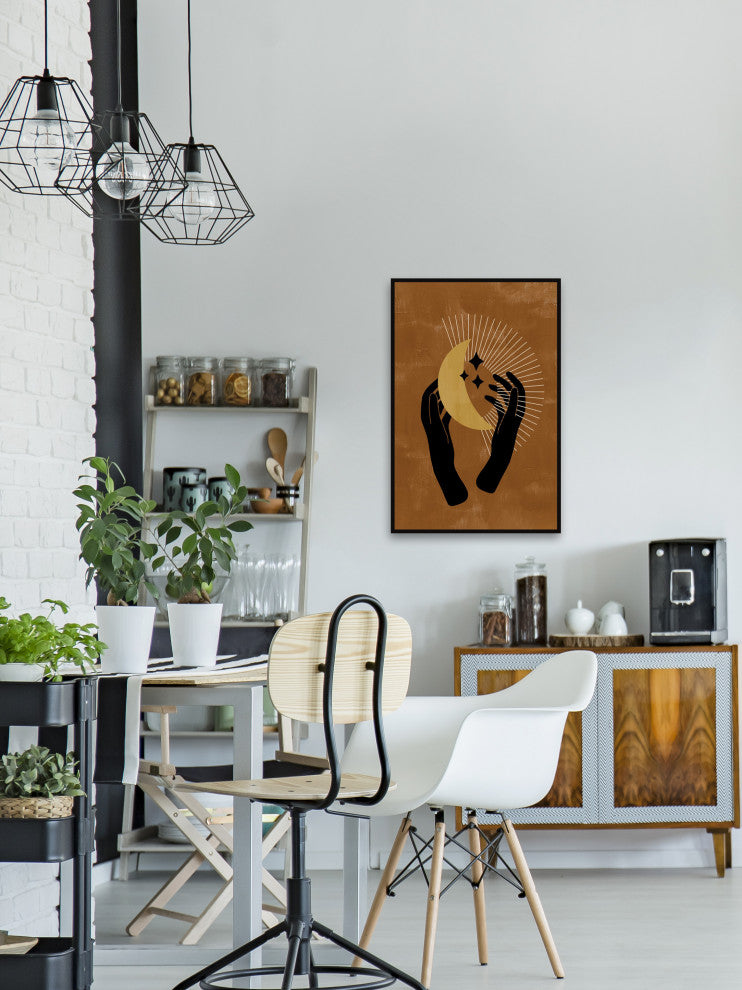 "Hands of Power" Floater Framed Painting Print on Canvas, 40x60