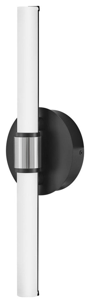 Lark Kai 16.75" Medium LED Bath Bar Vanity Fixture, Black + Chrome