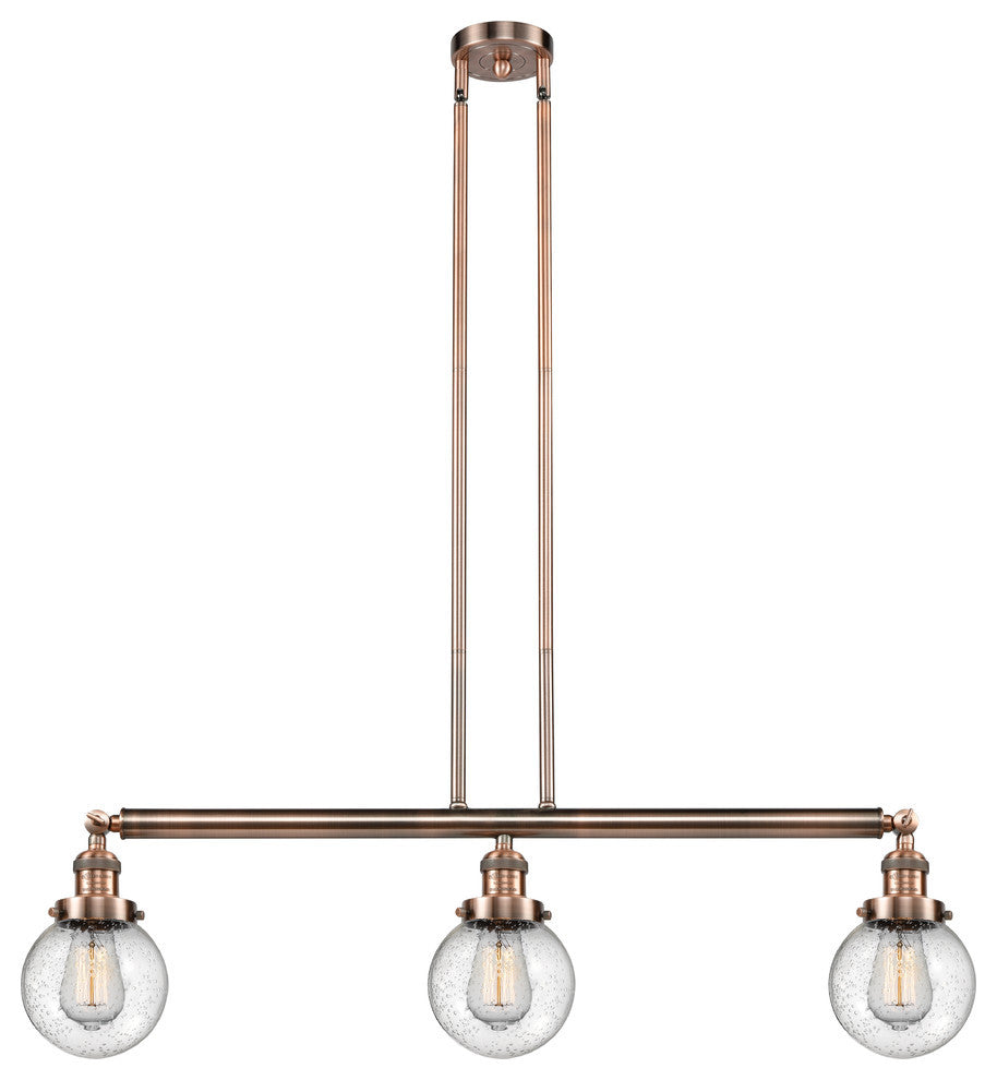 Innovations 213-Ac-S-G204-6-Led 3 Light Dimmable Led 38" Island Light