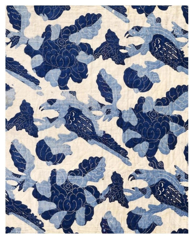 "Whole-cloth Quilt (detail)" Print 18th Century American Needleworker, 30"x37"