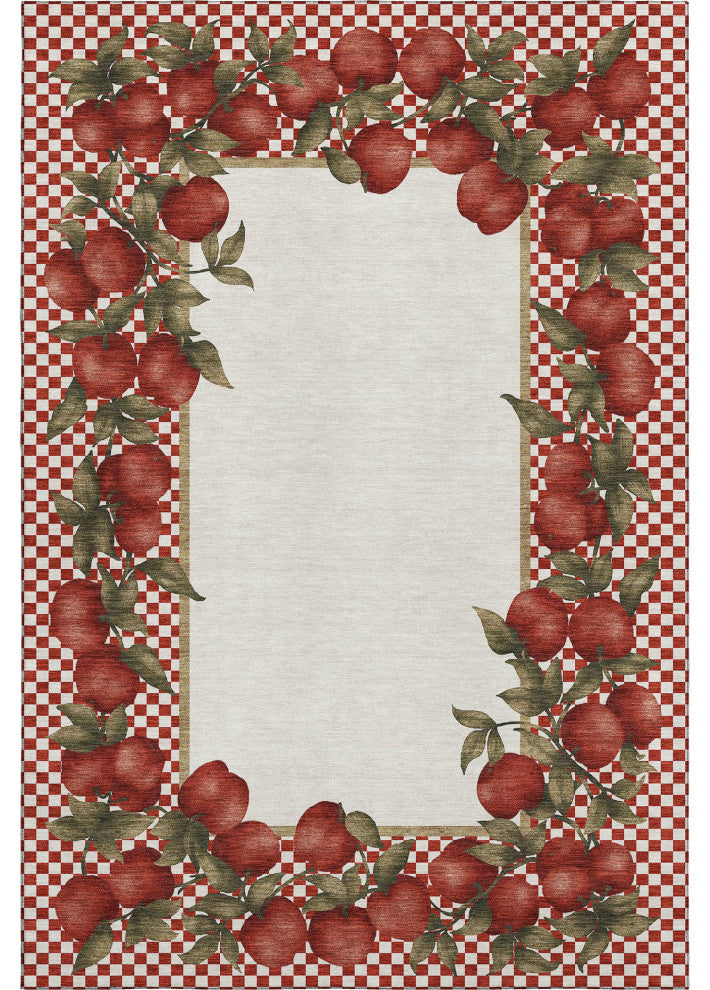 Addison Premium Washable Mayfield AMF164 red 3' x 5' Rug