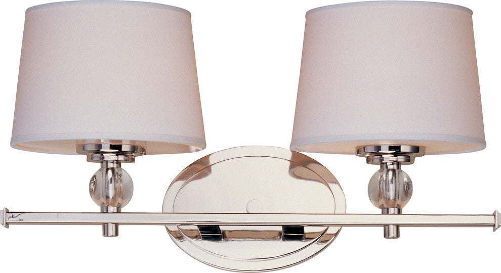 Maxim 12762WTPN 2-Light Bath Vanity Rondo Polished Nickel